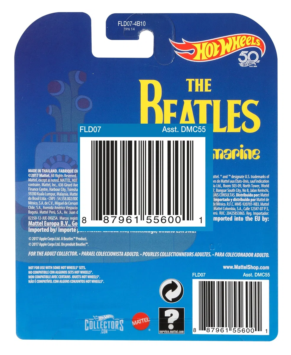 Hot Wheels The Beatles Yellow Submarine 1:64