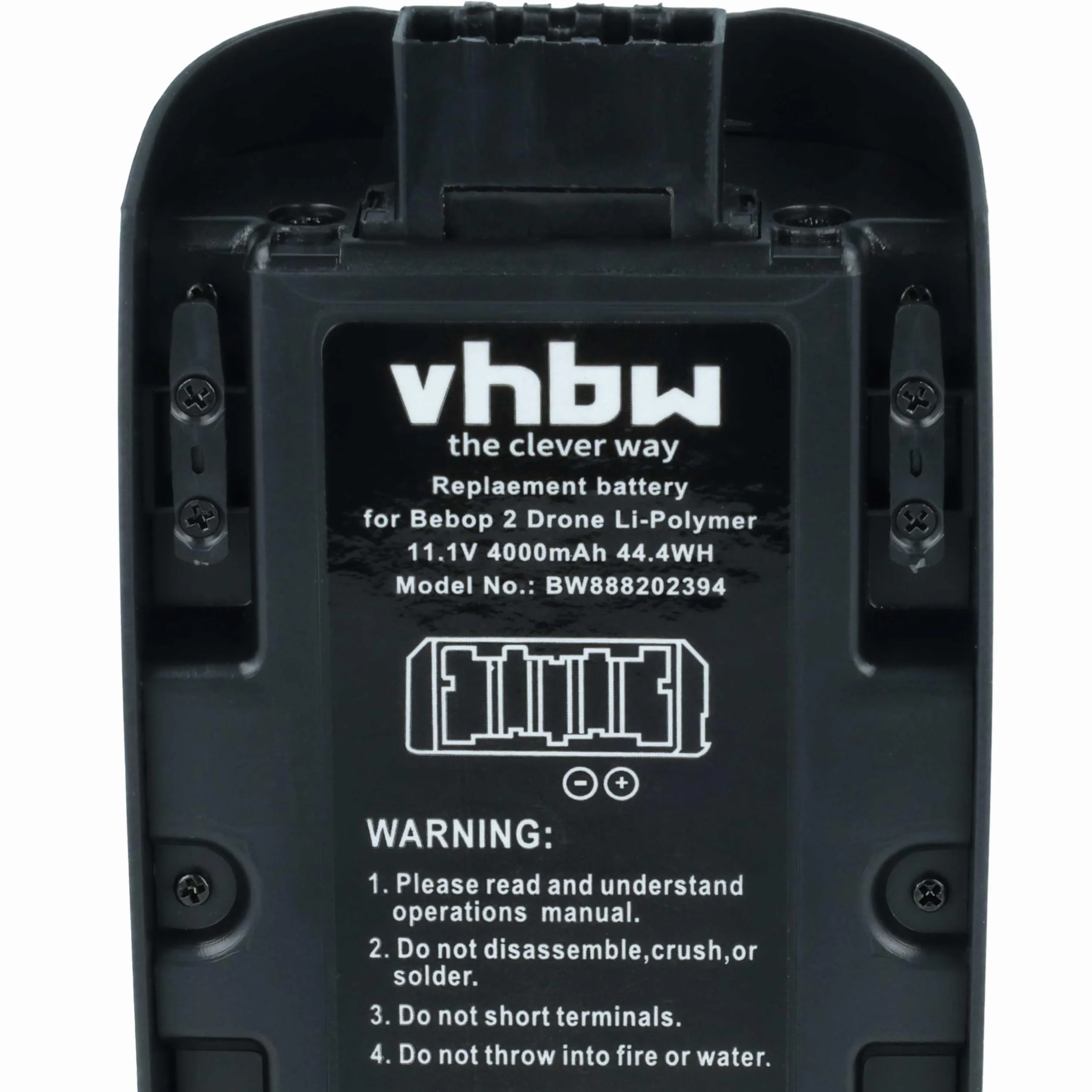 vhbw batteria compatibile con Parrot Bebop 2, 2 Pro drone quadricottero multicottero (4000mAh, 11,1V, Li-Poly)