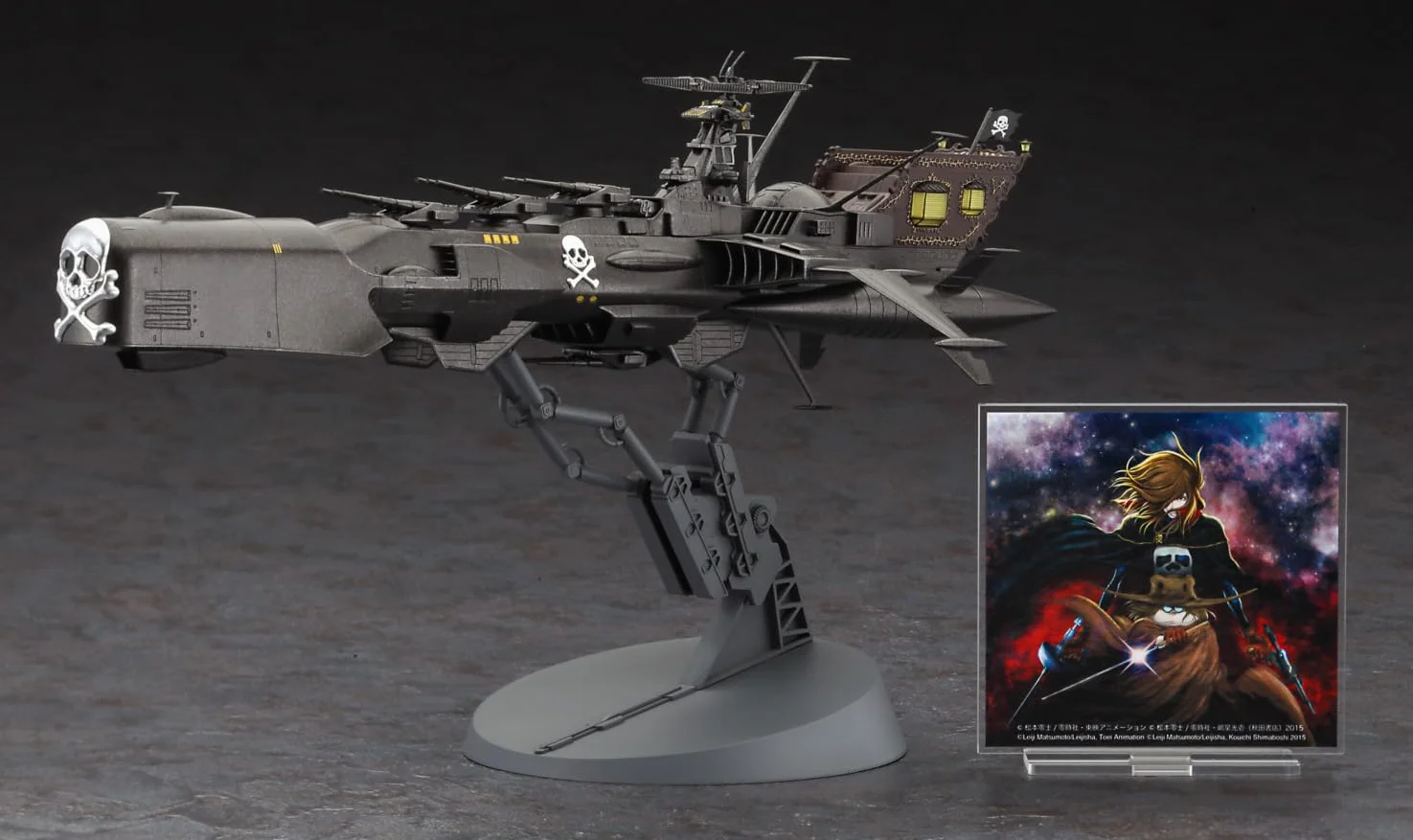 Hasegawa 664815-1/1500 Space Pirate Captain Harlock, Dimension Voyage, Arcadia III – Scala 1:1500