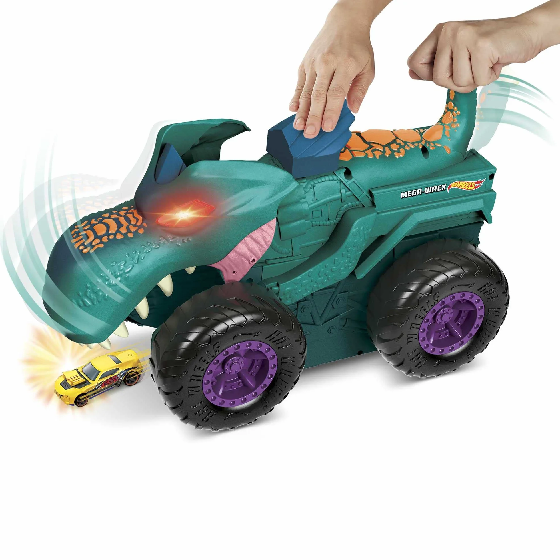 Hot Wheels - Veicolo Monster Trucks Mega Wrexdivora Veicoli, dai 3 Anni in Su, GYL13