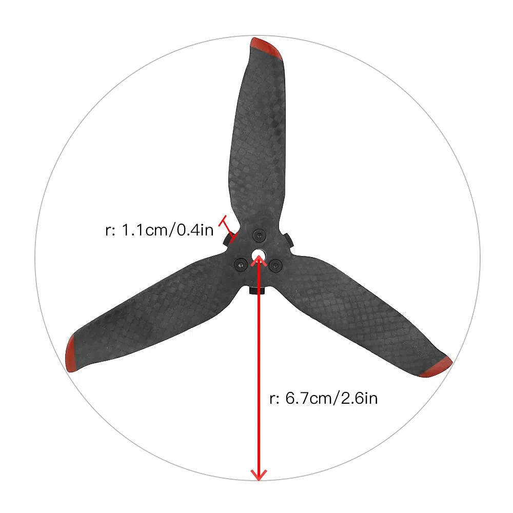 Eliche per DJI FPV, elica in fibra di carbonio, design della forma snella, peso più leggero, ala del drone, pezzo di ricambio, accessori per droni