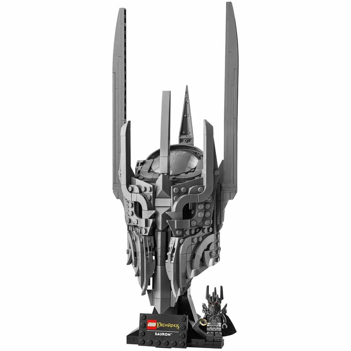 LEGO Icons Il Signore degli Anelli: Elmo di Sauron - Kit di Modellismo da Esposizione per Adulti - con l'Unico Anello e una Minifigure da Collezione - Idea Regalo Fai da Te per i Fan dei Film - 11373