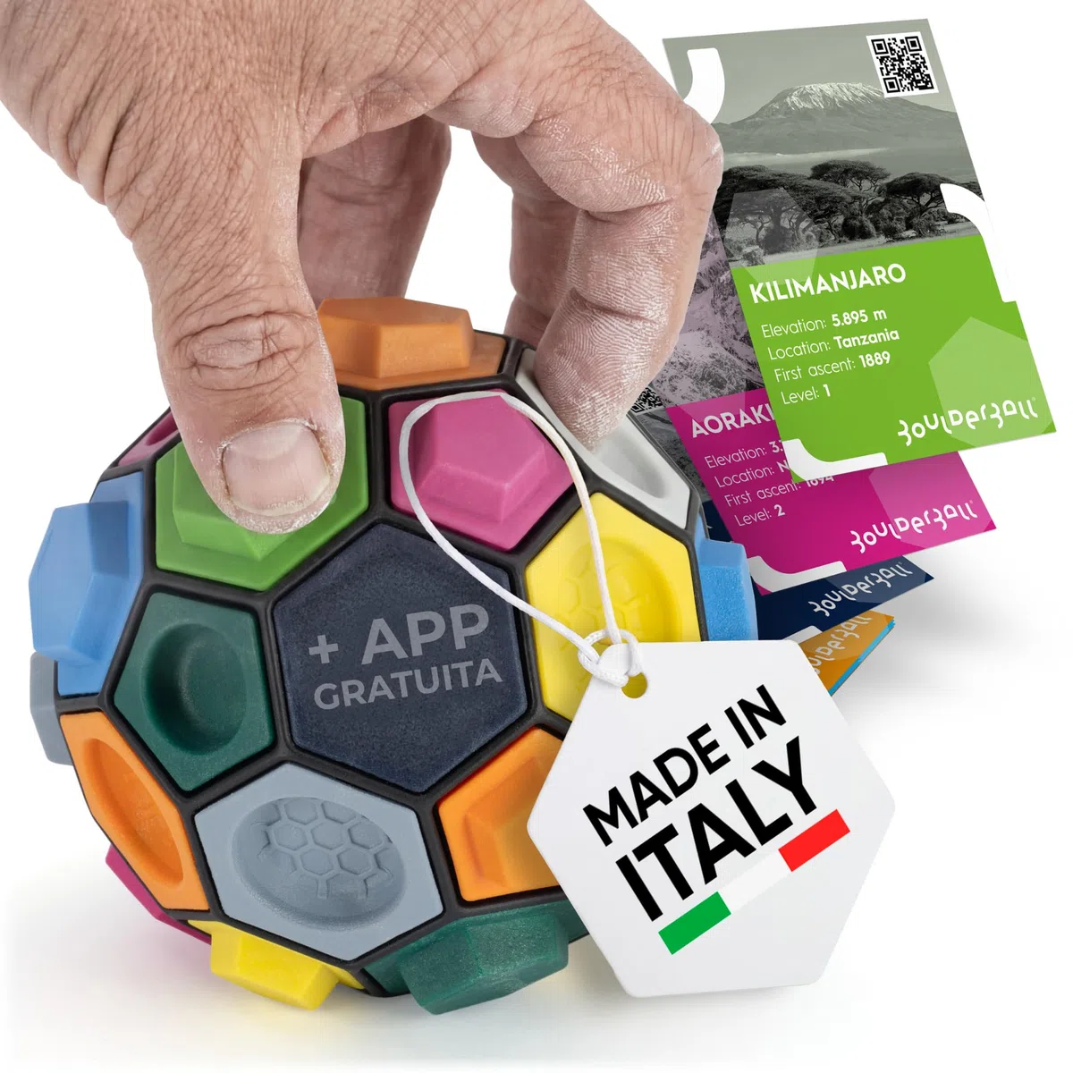 Basic Palla da Arrampicata 3D, novità Mondiale, nello Spazio più Piccolo - concentrazione, creativià e destrezza