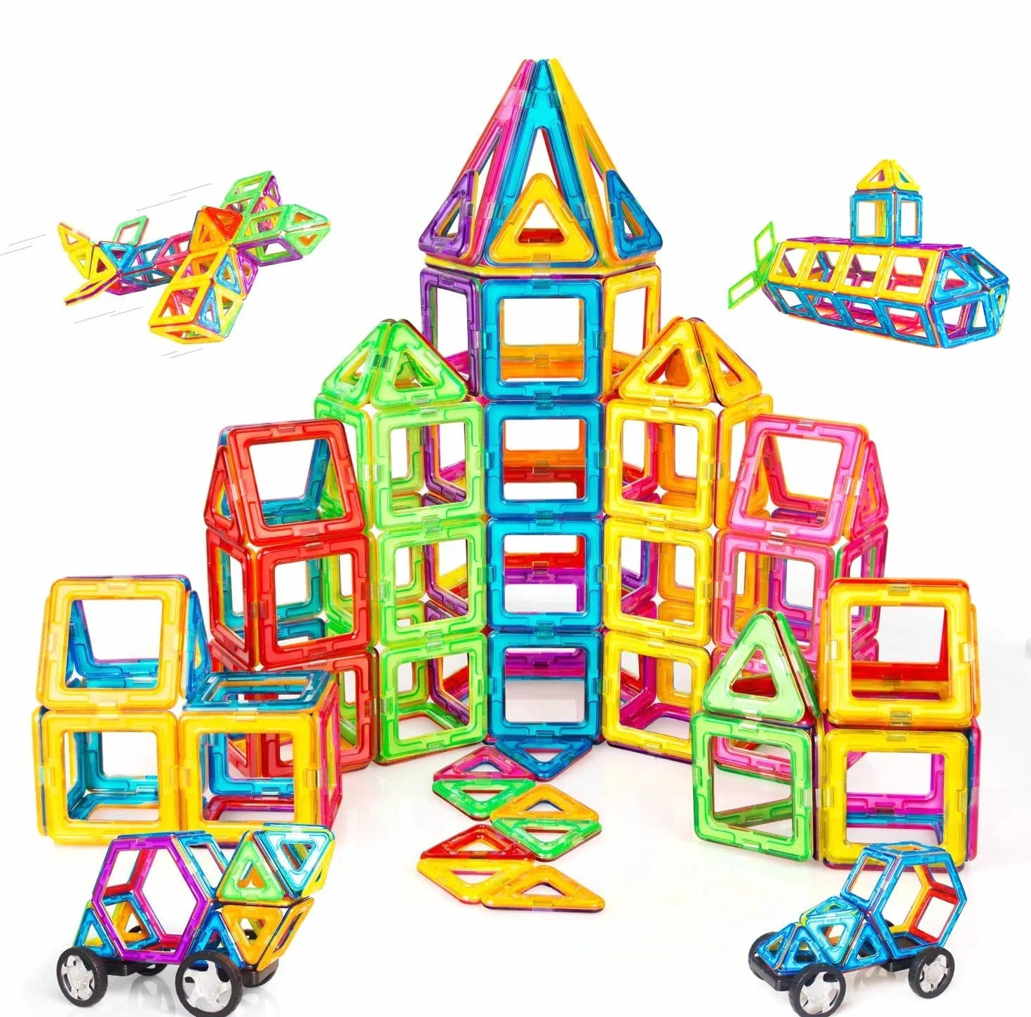 Condis Costruzioni Magnetiche Bambini 120 Pezzi, 3 - 8 anni Giocattoli con Calamite Educativi Regalo Montessori