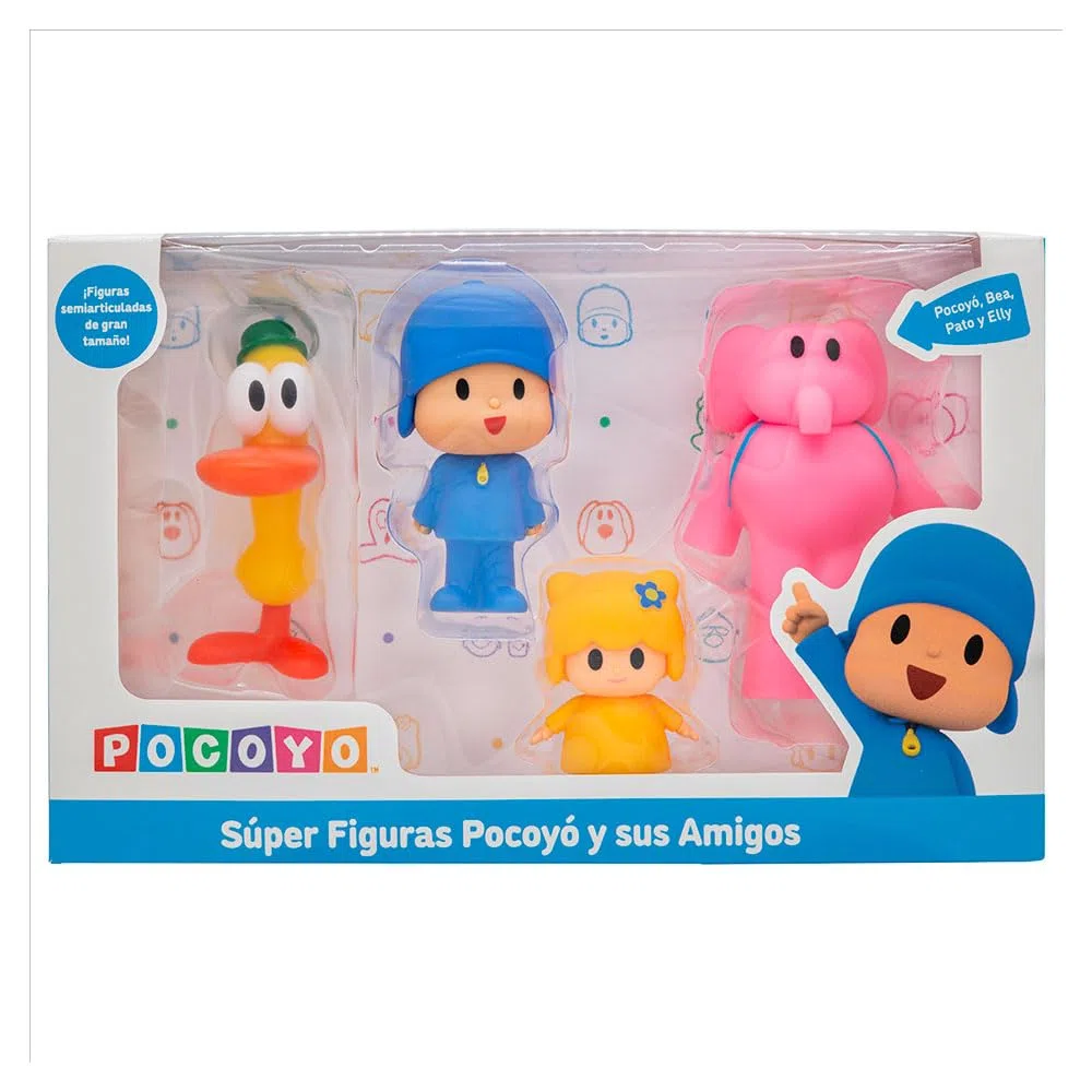 Pack 4 Super Figure Pocoyó e Suoi Amici