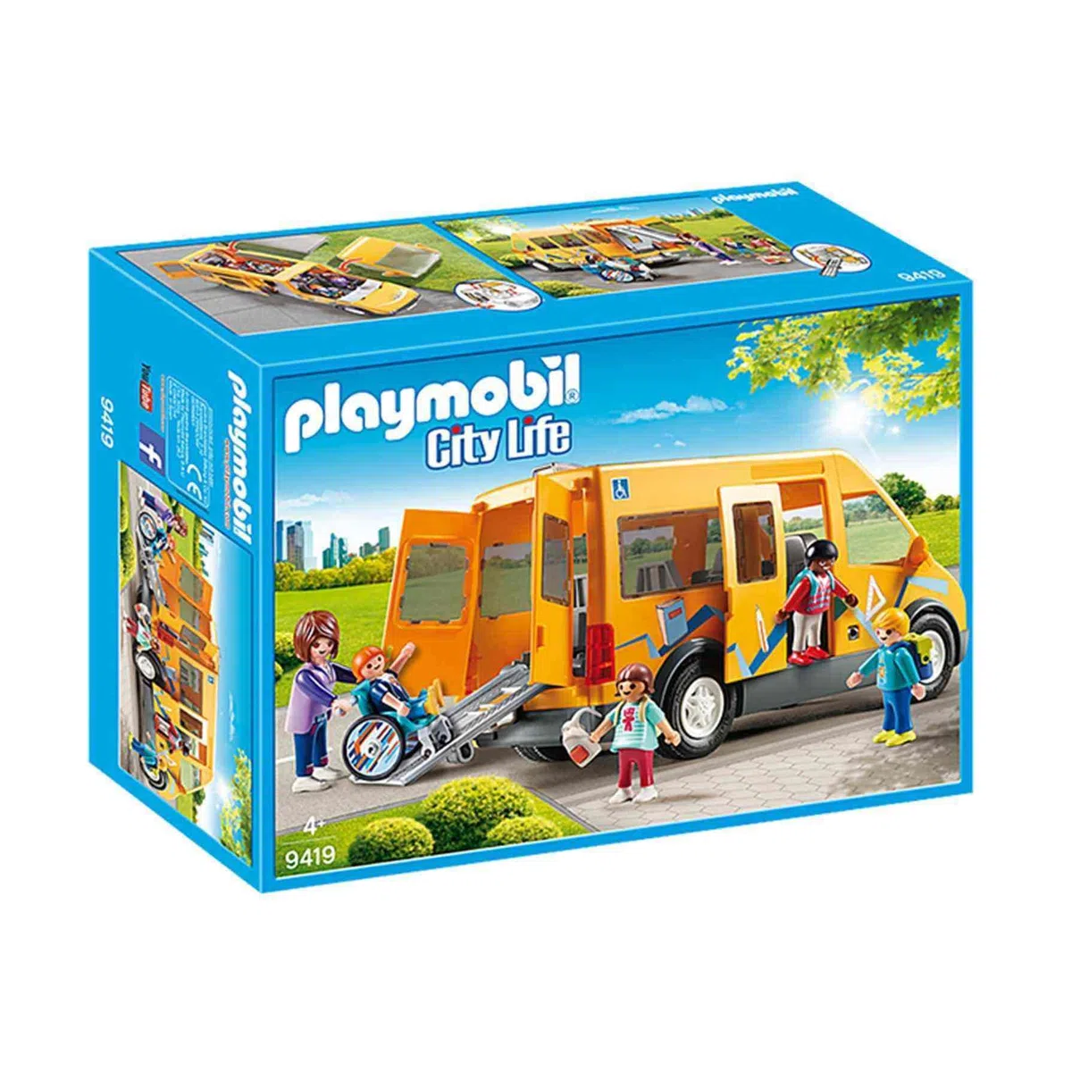 PLAYMOBIL City Life 9419, Scuolabus, Dai 4 anni