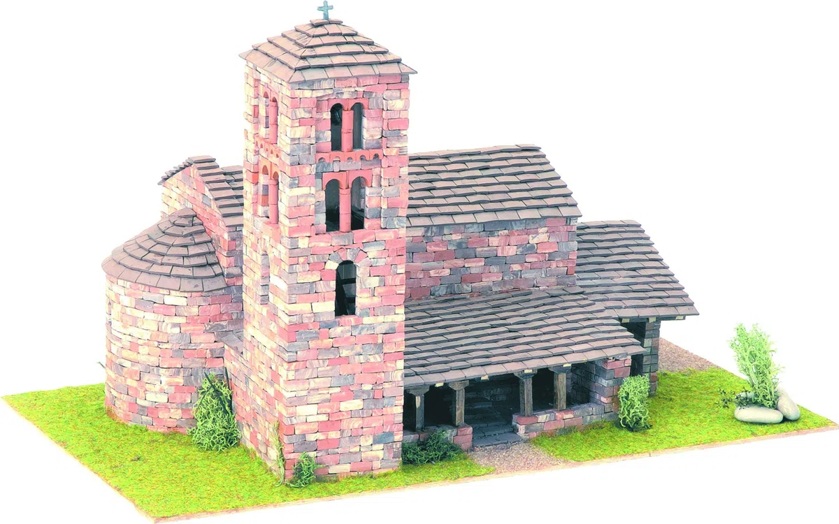 DOMUS-KITS Domus Kits40076 2930 Pezzi Romanica 2 St. Joan De Caselles Modello Chiesa, Scala 1:50, Multicolore