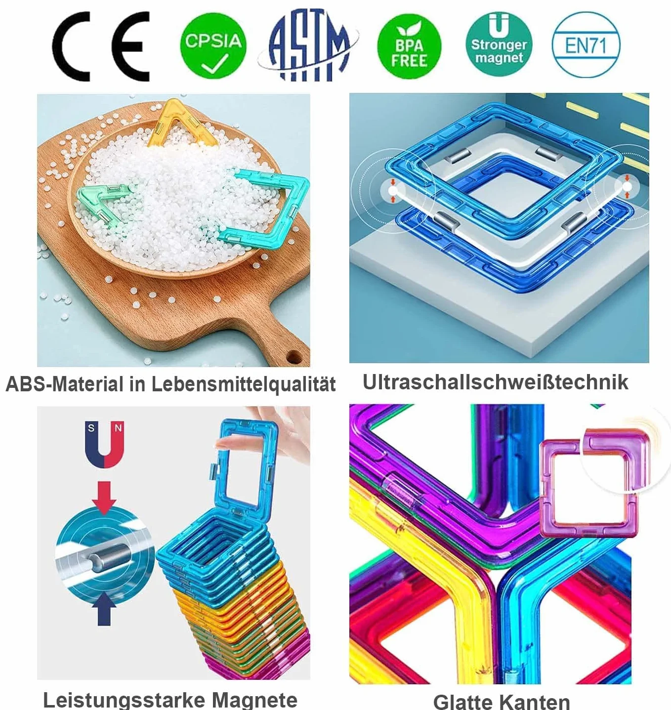 Condis Costruzioni Magnetiche Bambini 120 Pezzi, 3 - 8 anni Giocattoli con Calamite Educativi Regalo Montessori