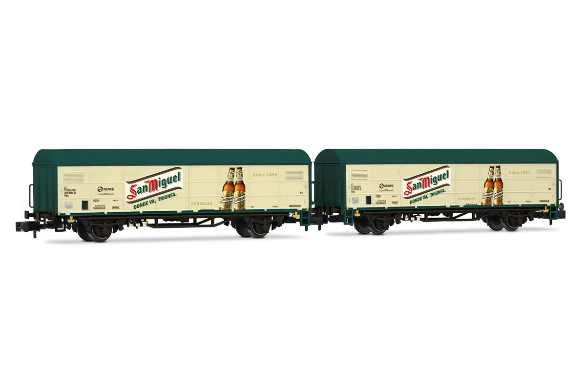 ARNOLD HN6704 RENFE, Set di 2 Carri JPD, 'San Miguel', Episodio V, pacchi di Carri Merci