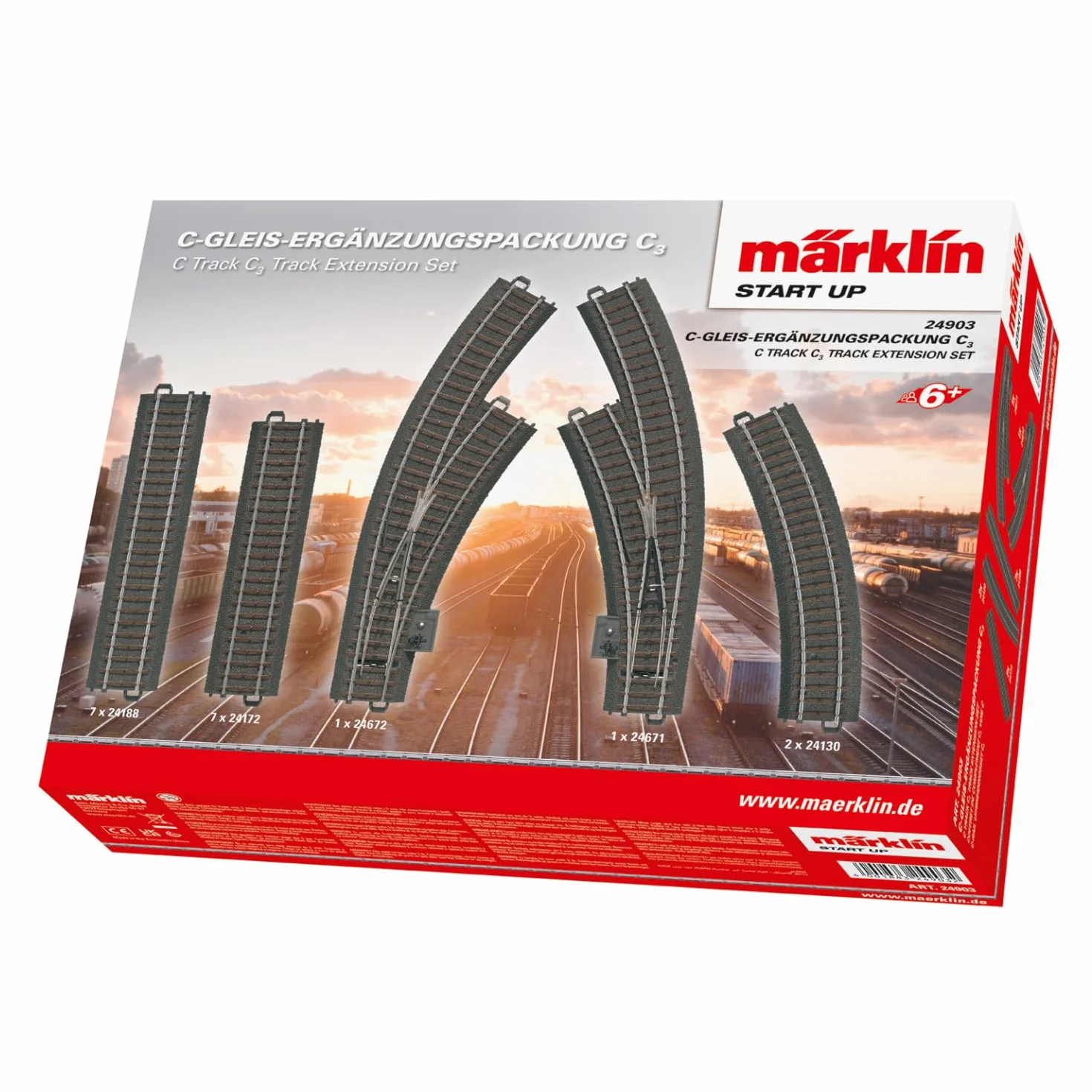 Märklin 24903 - C3- Complemento binario C, Modelli/Colori Assortiti, 1 Pezzo