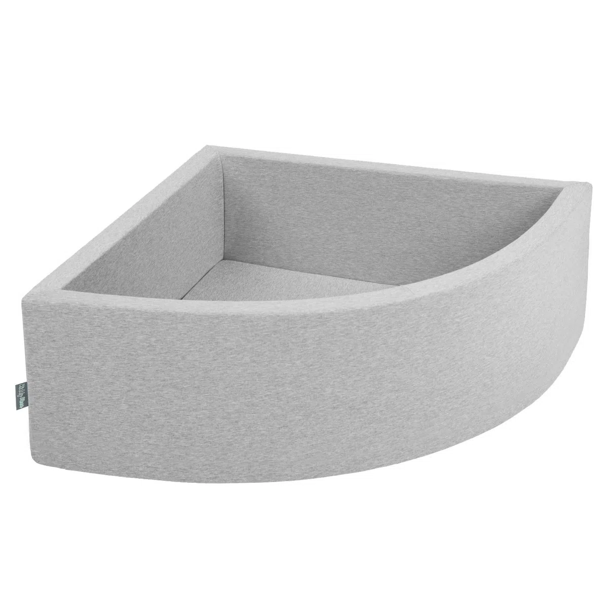 KiddyMoon- Bällebad Viertel Piscina, Colore Grigio ch:Grigio/Bianco/Turchese, 90x30cm/SENZA Palline, TR30D-009B