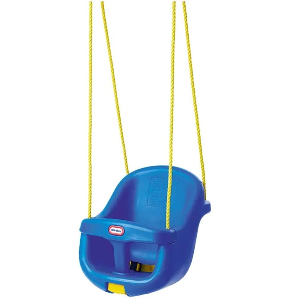 Little Tikes Seggiolino con Schienale Alto per l’Altalena dei Bambini - Cintura di Sicurezza Regolabile e Barra a T di Protezione