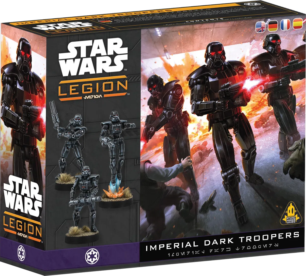Atomic Mass Games | Star Wars Legion Dark Troopers Expansion | Espansione Di Unità, Compatibile Con Star Wars Legion, Unità Di Supporto Pesante, Doppia Attivazione | 2 Giocatori | 90 Min
