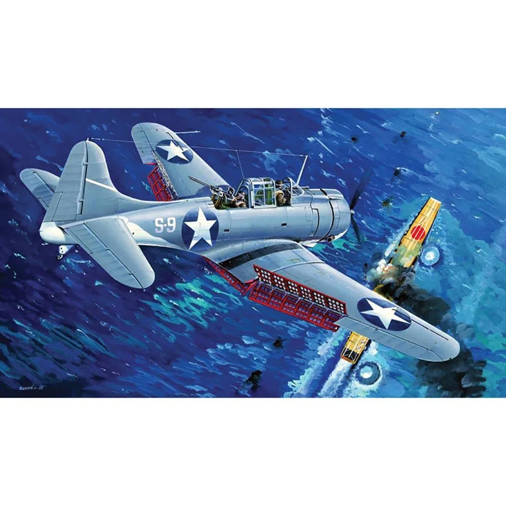 Trumpeter 02244 - Bombardiere Douglas impavido SBD-5/A-24B, Marina Americana, Battaglia di Midway