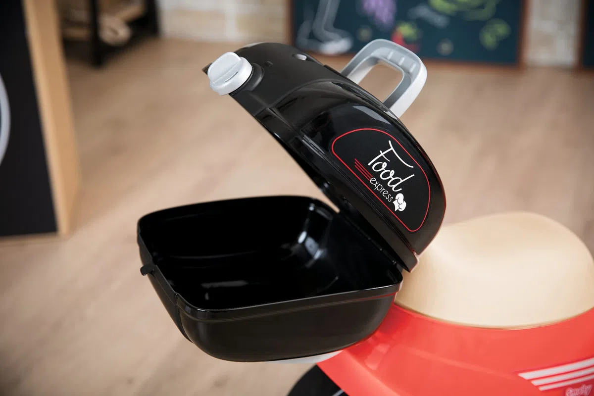 Smoby, Scooter Cavalcabile Food Delivery, 7600721007, età + 18 Mesi