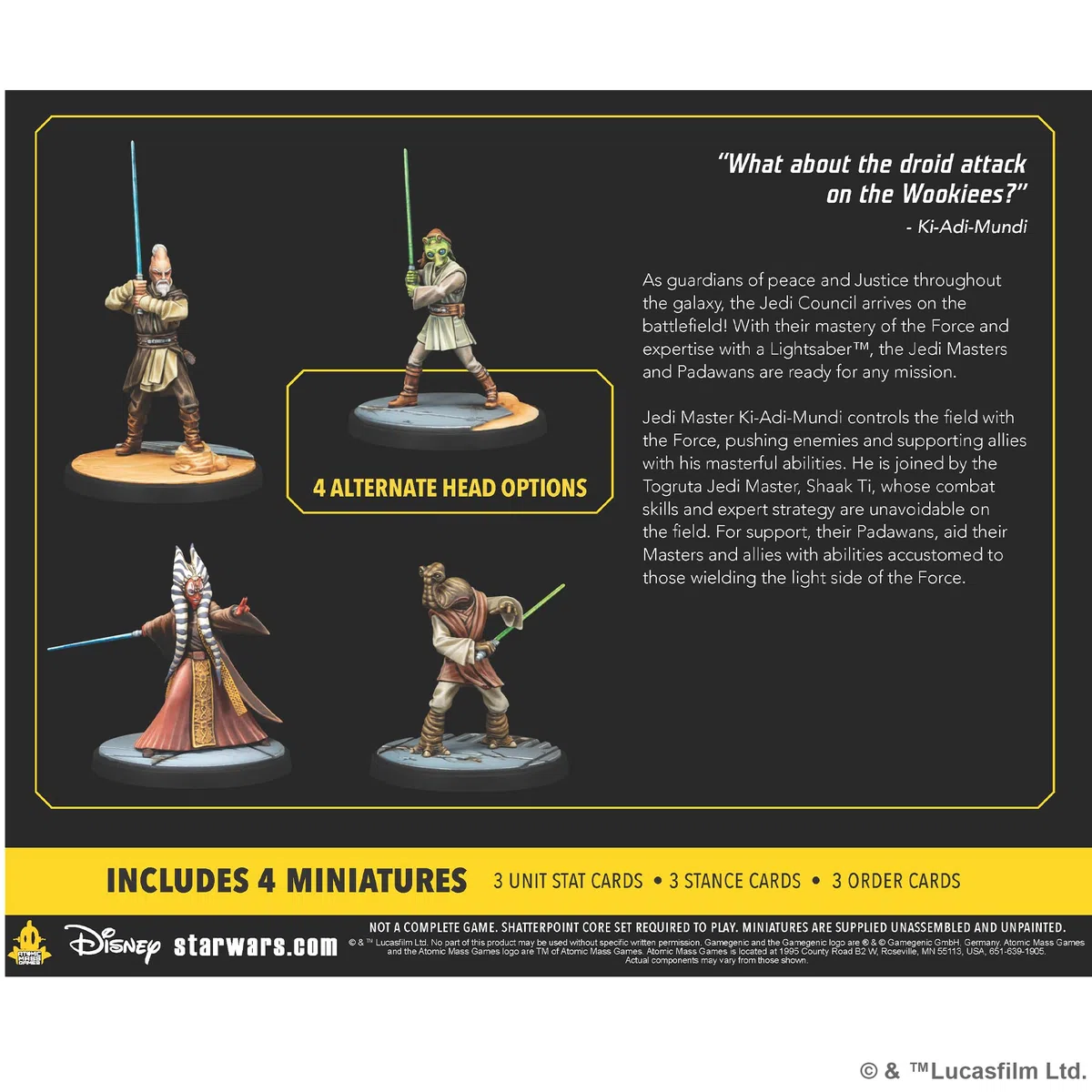 Star Wars Shatterpoint Wisdom of The Council Squad Pack - Tabletop Miniatures Game, Strategy Game for Kids and Adults, Ages 14+, 2 Players, 90 Min Playtime, Made by Atomic Mass Gamesl