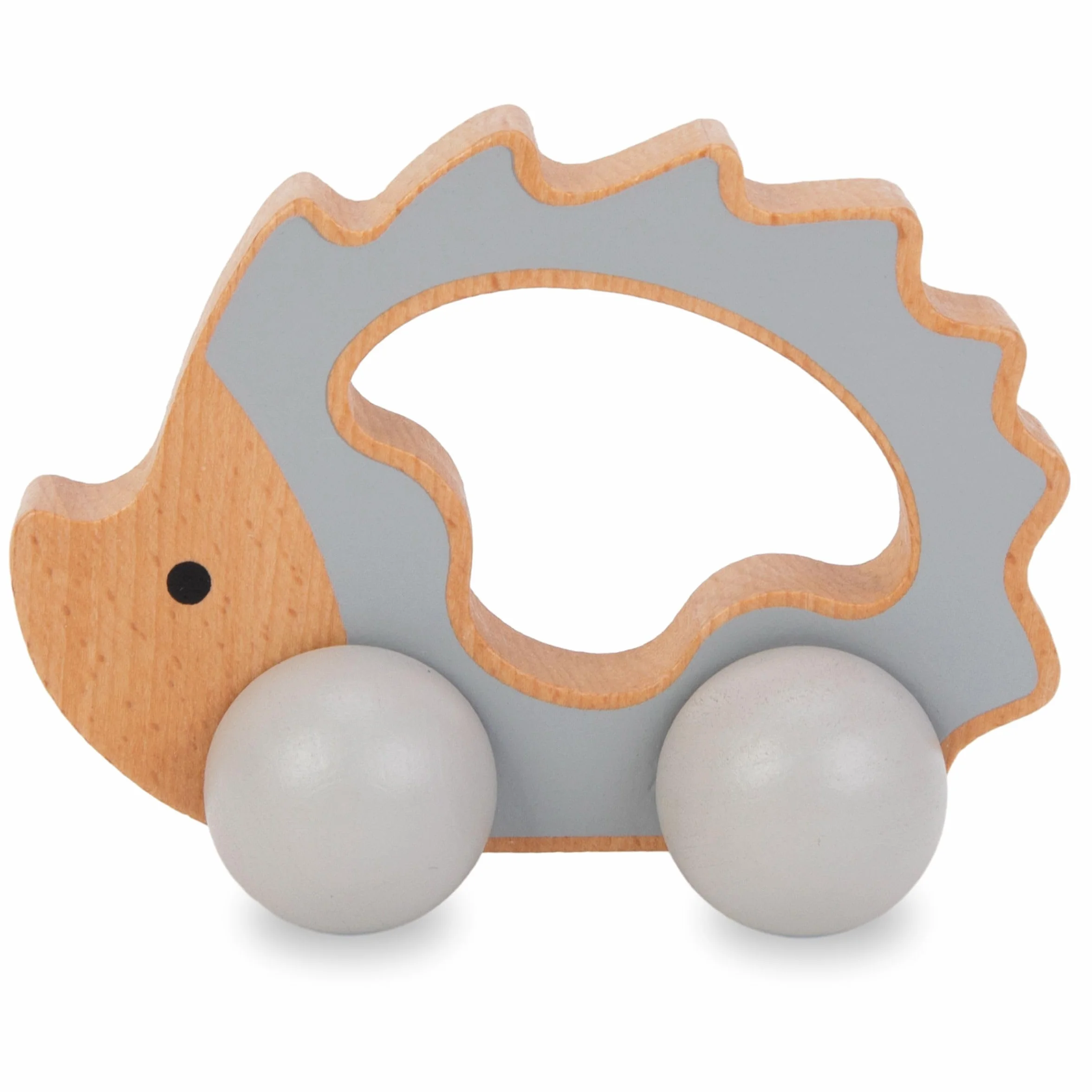 mamabrum Scatola Educativa Montessori per Bambini - 6 Giochi Educativi in Legno, Sonaglio, Blocchi, Macchinina, Riccio e Libro in Legno
