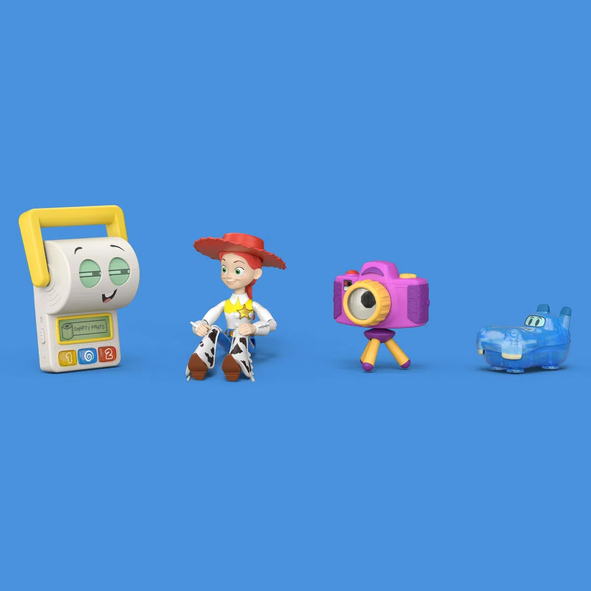 Mattel Disney Pixar Toy Story 5 - Jessie e la Squadra Doppia A, set da 4 action figure snodate ispirate ai personaggi del film, include Jessie, Smarty Pants, Atlas e Snappy, 3+ anni, JLR69