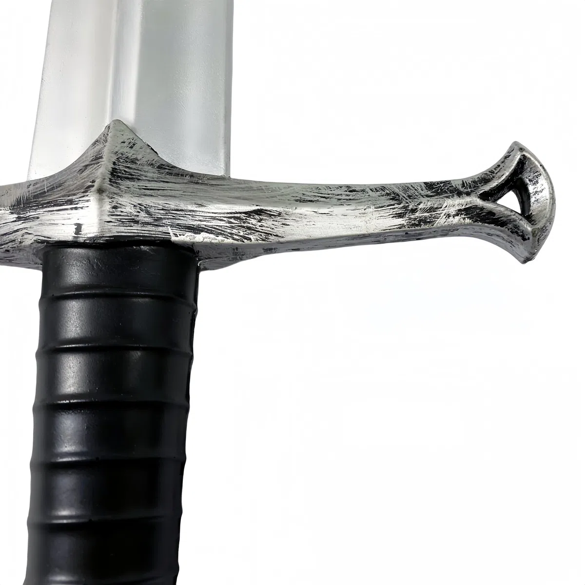 LOOYAR Middle Ages Medieval PU Foam Two Handed Sword Toy Great Sword Weapon Toy for Knight Soldier Warrior Costume Battle Play Halloween Cosplay LARP Silver?