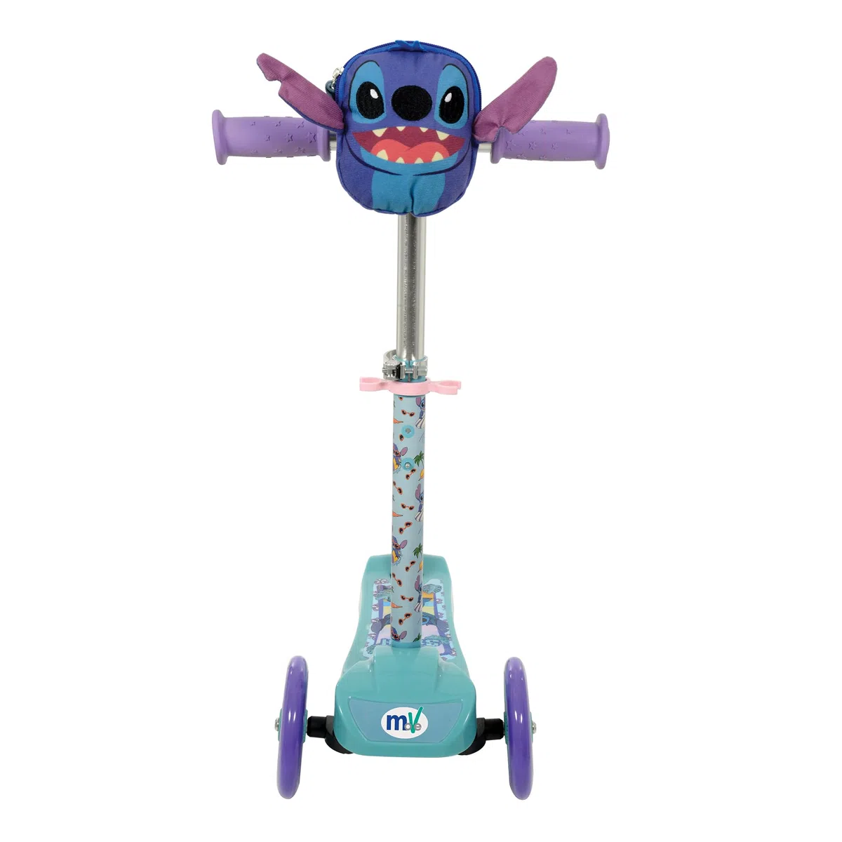 Stitch Mini Go - Monopattino inclinabile a 3 ruote con squishle, regolabile, per bambini e bambine, per bambini dai 3 anni in su, monopattino a 3 ruote