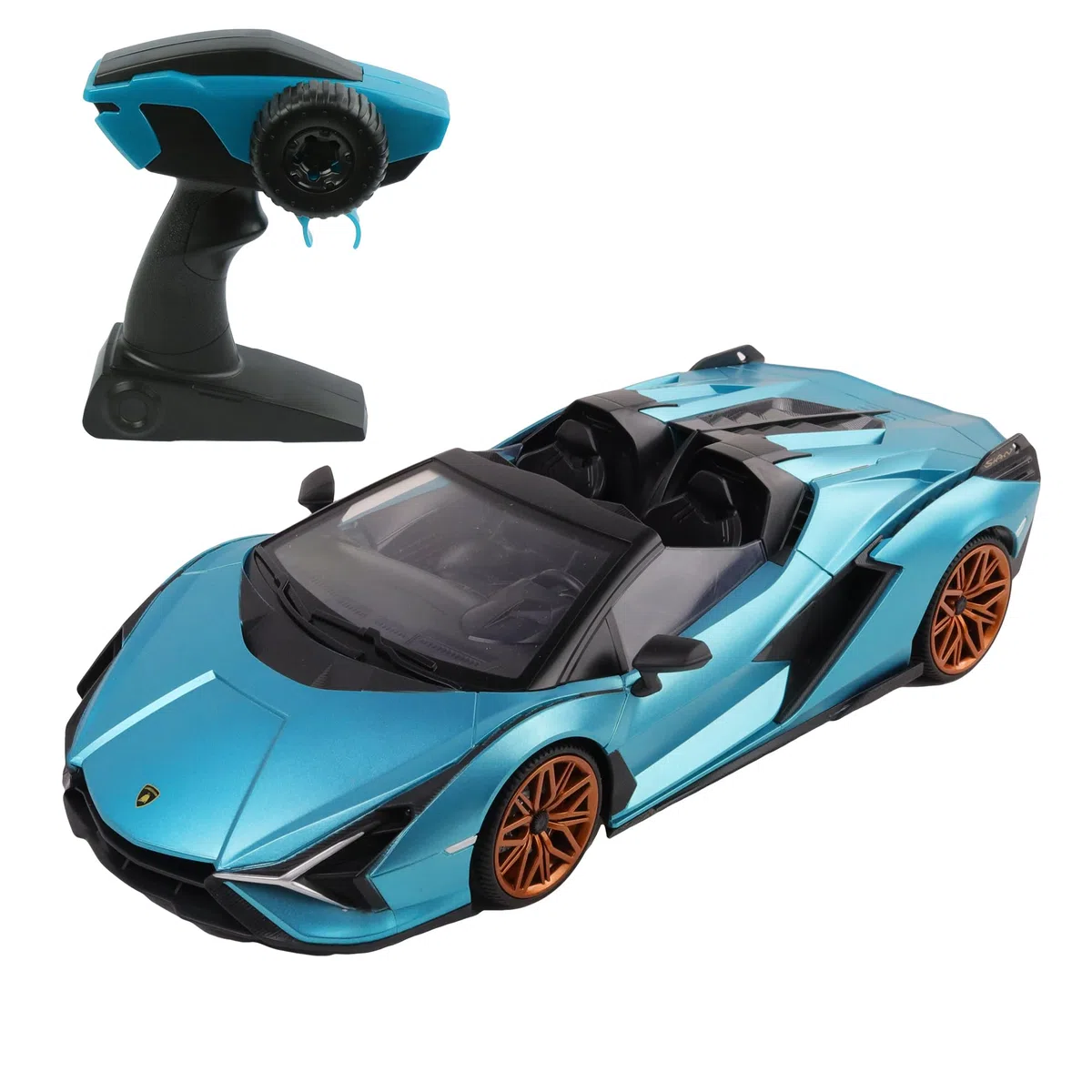 TURBO CHALLENGE - Lamborghini Sian - RC Prestige - 1/16-098852 - Auto Telecomandata - Blu - Batterie Non Incluse - Plastica - Giocattolo per Bambini - Regalo - A Partire dai 6 anni