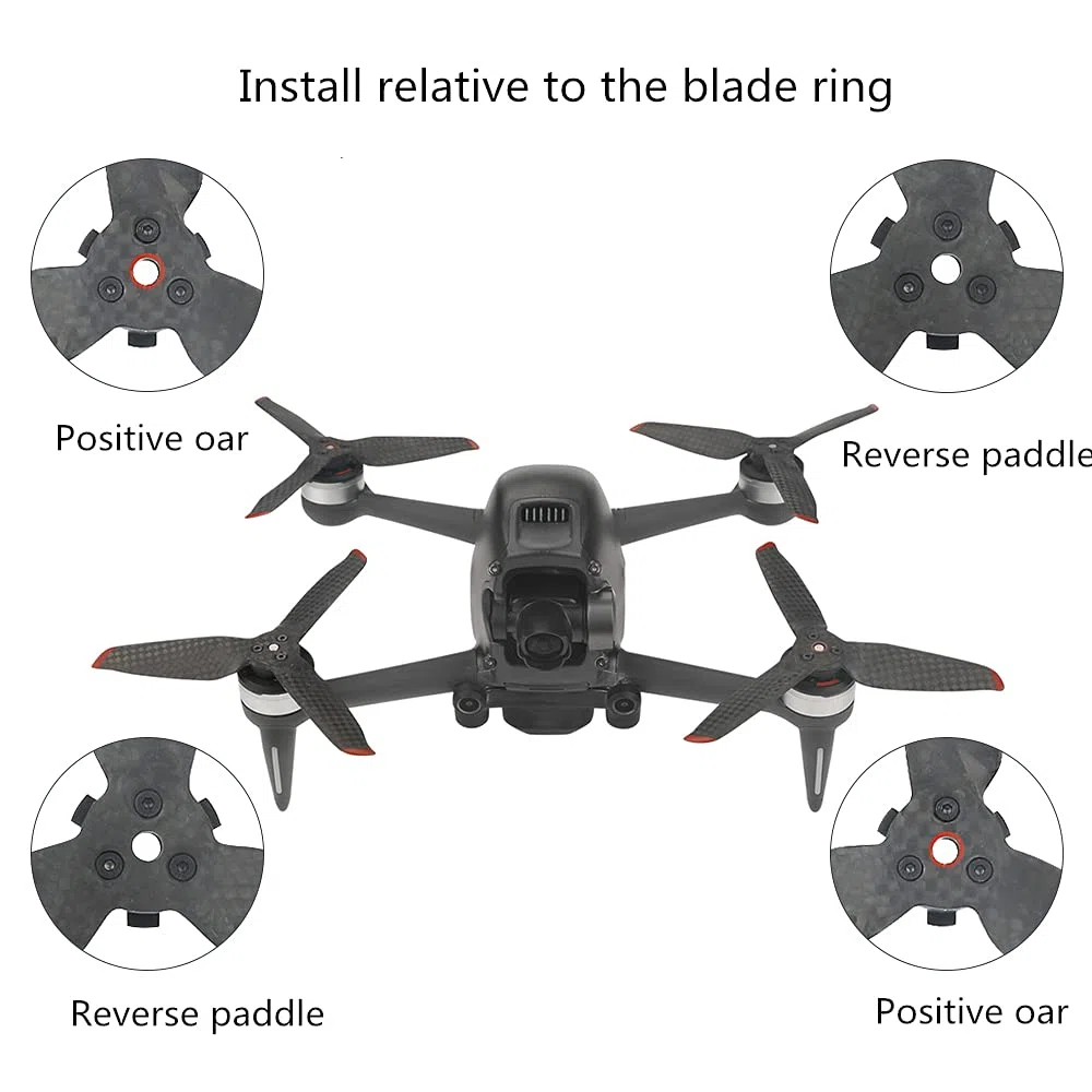 Eliche per DJI FPV, elica in fibra di carbonio, design della forma snella, peso più leggero, ala del drone, pezzo di ricambio, accessori per droni