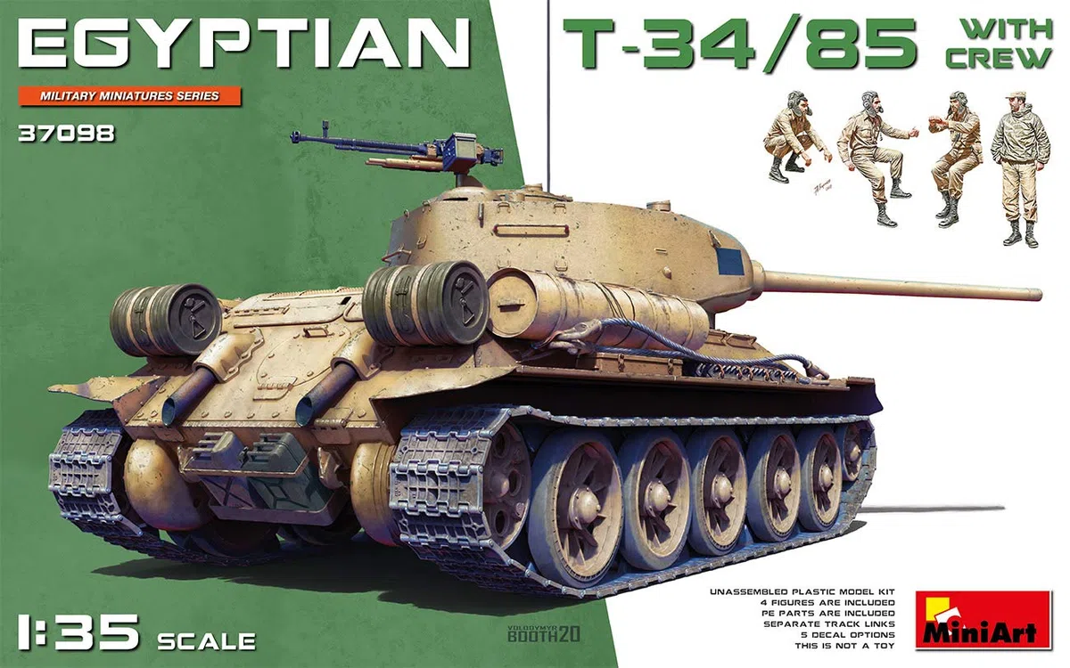 Miniart 1:35 - T-34/85 egiziano con equipaggio