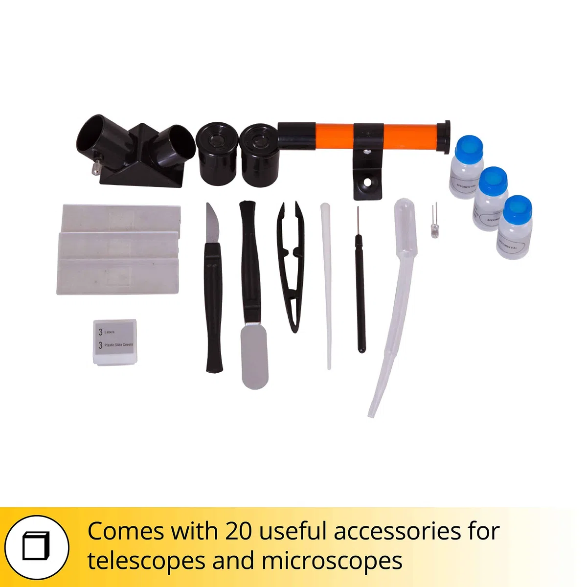 Levenhuk LabZZ MTB3 Kit Ottico Didattico Trio Combo da Microscopio, Telescopio e Binocoli, con Accessori, per Bambini Curiosi, per Scolarizzazione Domestica e Hobby