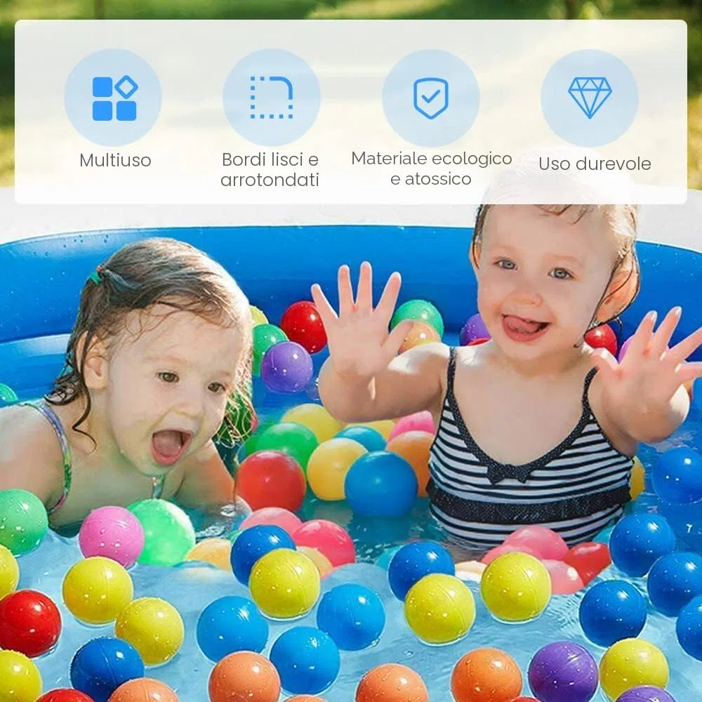 GALAXYER Piscina Gonfiabile, Piscina Gonfiabile Familiare a 3 Anelli per Bambini e Adulti, Piscina da Giardino Esterno Interno, 205 x 125 x 45 cm