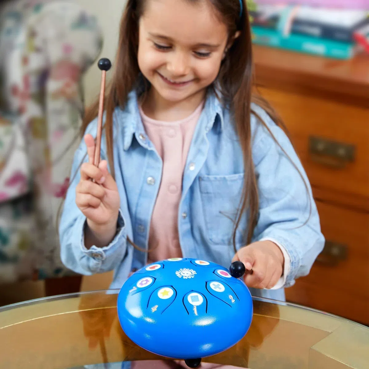 LA PUERTA MÁGICA Tamburo HANDPAN Strumenti Musicali Bambini - Tamburo Bambino I 6 pollici 8 note I Strumento a Percussione Musicale per Bambini - Regalo Originale per Bambina e Bambino dai 3 anni