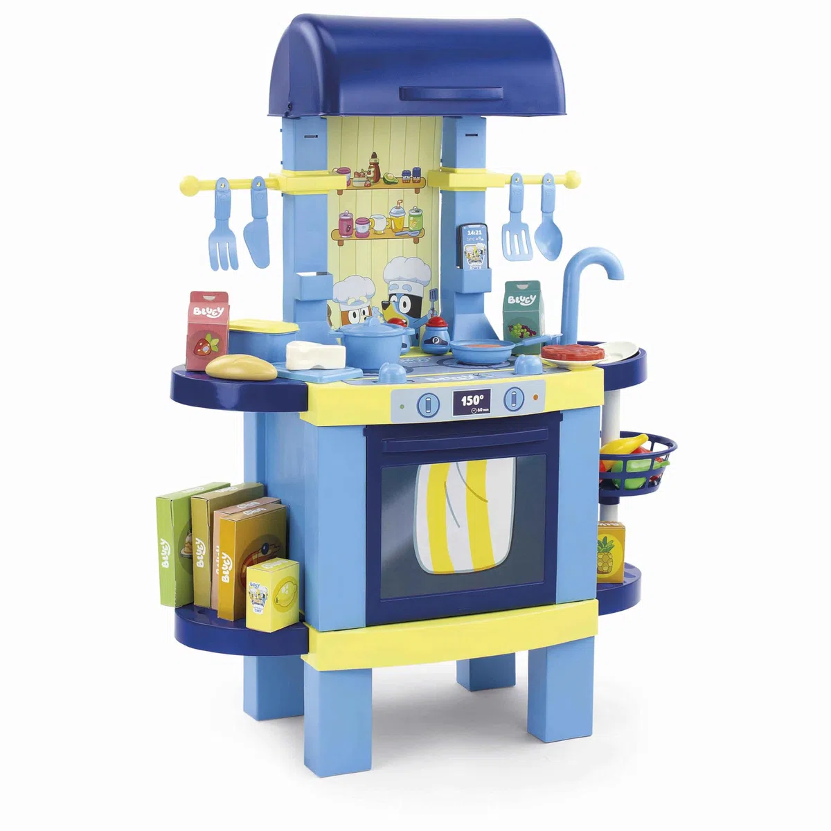 Chicos - Cucina Giocattolo Bluey 2 in 1 | Barbecue per Bambini con 32 Accessori | Playset Grande di Imitazione | Giocattolo Per bambini 3+ anni (85005)