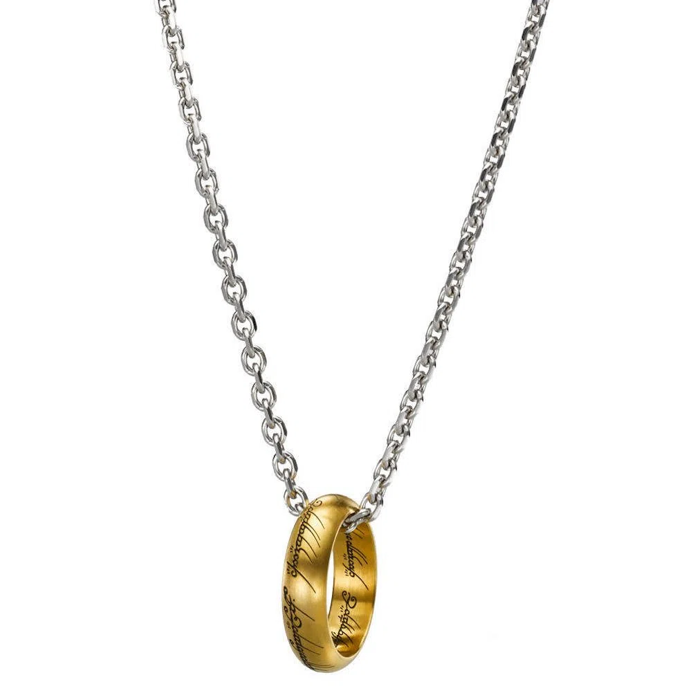 Noble Collection NN1588 - Il Signore Degli Anelli: L'Unico Anello con Catena in Acciaio Inossidabile