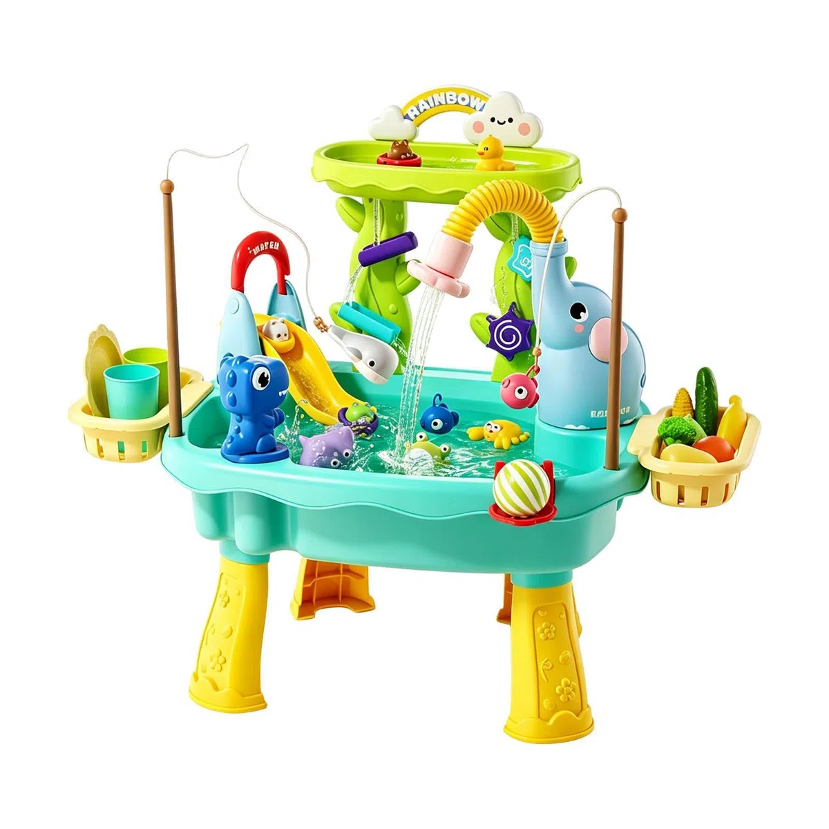 Générique Tavolo ad acqua, gioco da pesca, design elefante, giocattoli estivi, tavolo da sabbia e acqua per giovani, ideale per giardino, spiaggia, , asilo, estate, patio, campeggio, interni