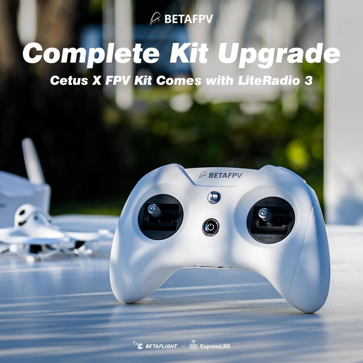 BETAFPV ELRS Cetus X FPV Drone Kit with LiteRadio 3 Radio Transmitter VR03 FPV Goggles with DVR Recording Betaflight Supported 2S Power Advanced RTF Kit for FPV Beginners to Fly Faster Further