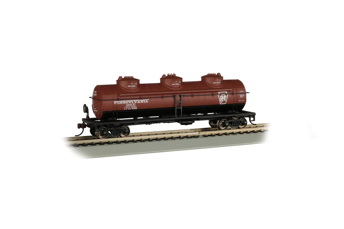 Carro cisterna a tre cupole da 40' - PRR #498647 - Scala HO