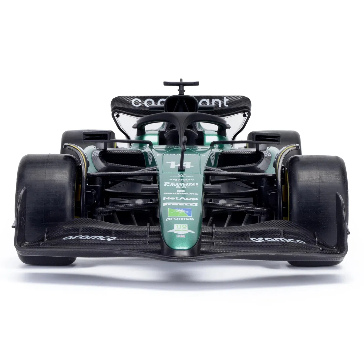Aston Martin F1 RC Auto radiocomandata AMR22 (scala 1:14) – Telecomando 2,4 GHz – Modello auto da corsa con licenza ufficiale Aston Martin – Conducente: Fernando Alonso & Lance Stroll – Formula 1