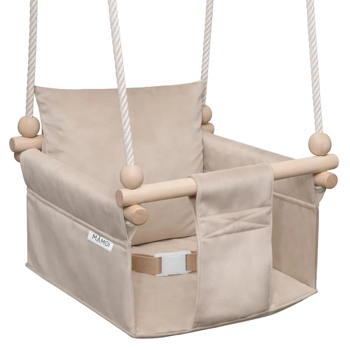 MAMOI® Altalena neonato per bambini, Altalene di legno da interno, Dondolo a porta da casa, Altalena design scandinavo a partire da 1 anno 2/3 anni, Baby swing